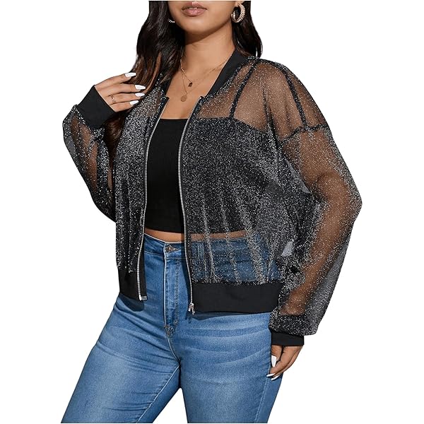 Amazon.com: WDIRARA Women's Plus Size Open Front Ruffle Hem Crop